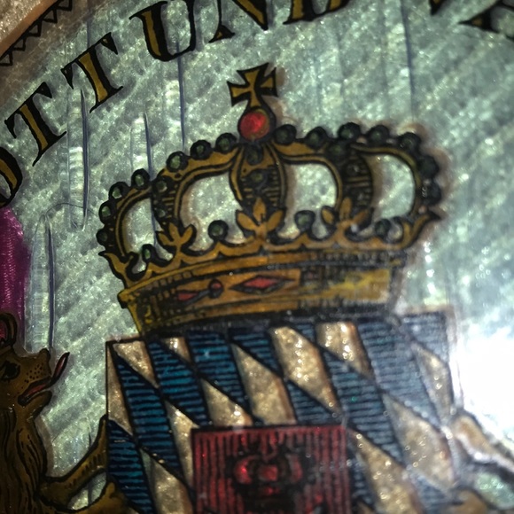 Vintage German Stained Glass Decor See Pics Info! - Picture 8 of 8